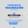 Horarios Vacunación Abril 2025